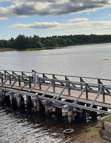 Пешеходный мост через Вуоксу