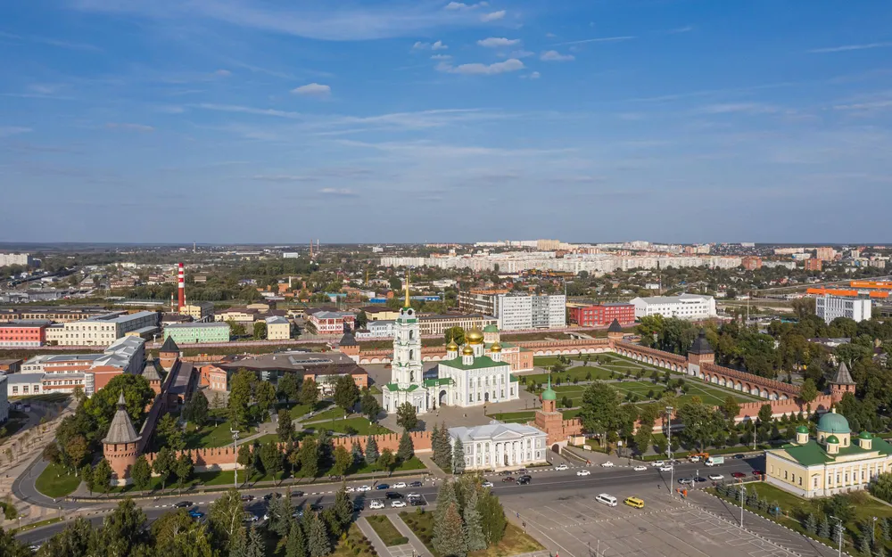 Панорамный вид на Тульский кремль и центр города