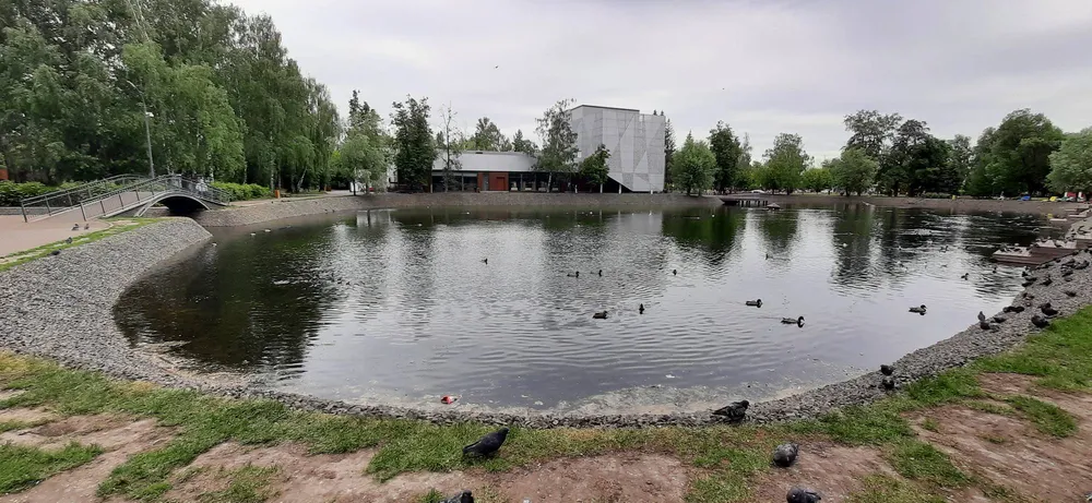Озеро в парке Урицкого в Казани