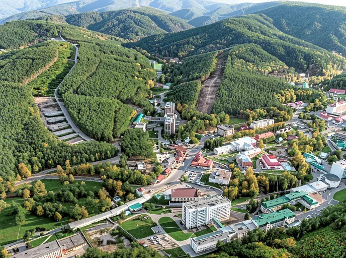 Всероссийская здравница — город-курорт Белокуриха, подъем на г. Церковка, Белокуриха Горная
