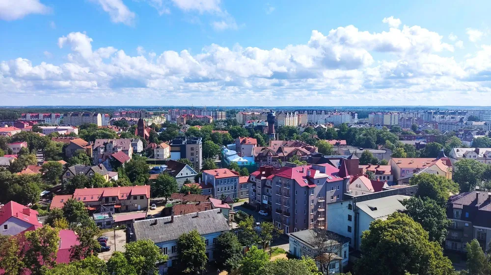 Панорама Зеленоградска в Калининградской области