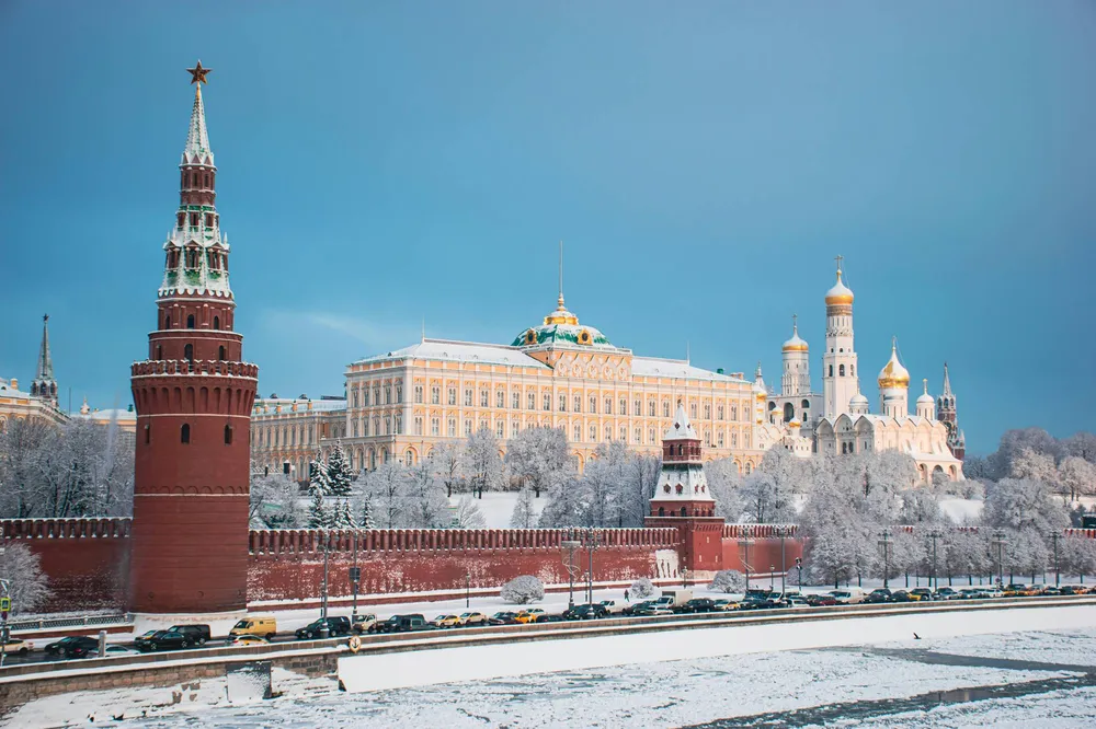 Московский Кремль и Большой Кремлевский дворец зимой