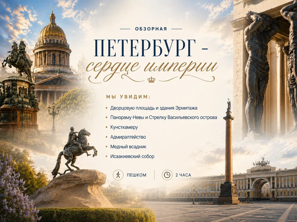 Экскурсия Петербург — сердце империи (обзорная экскурсия)