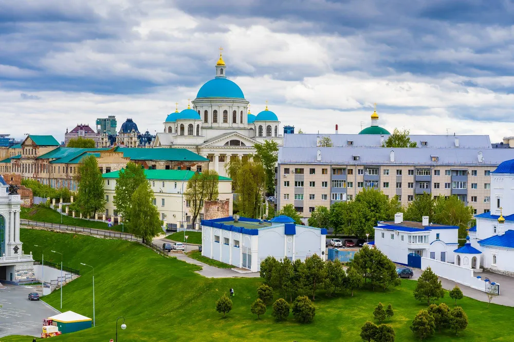 Виды со смотровой площадки Казанского кремля